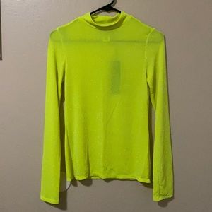 New! Size L neon yellow turtle neck